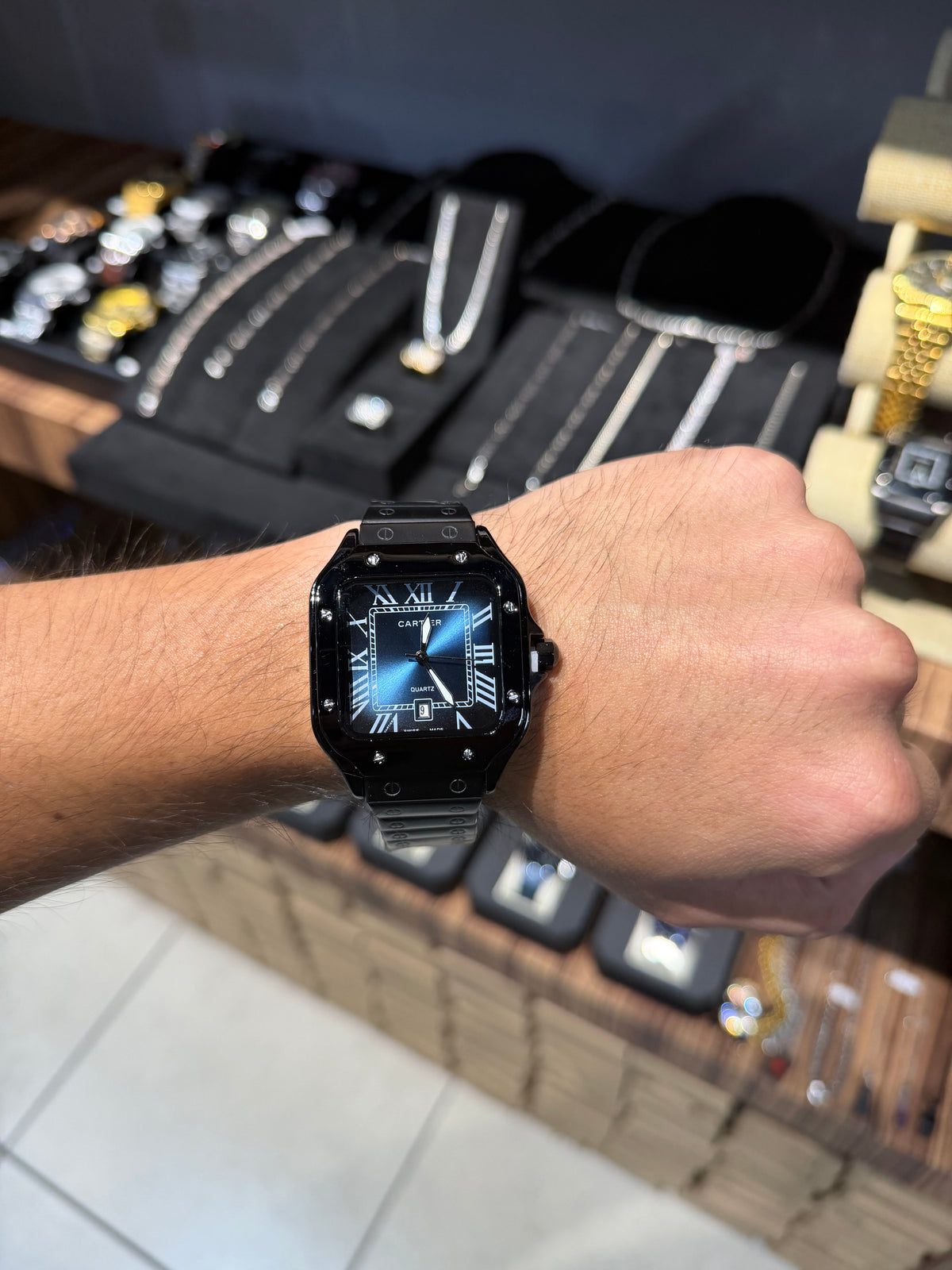 Reloj Santos Crtr Negro Azul