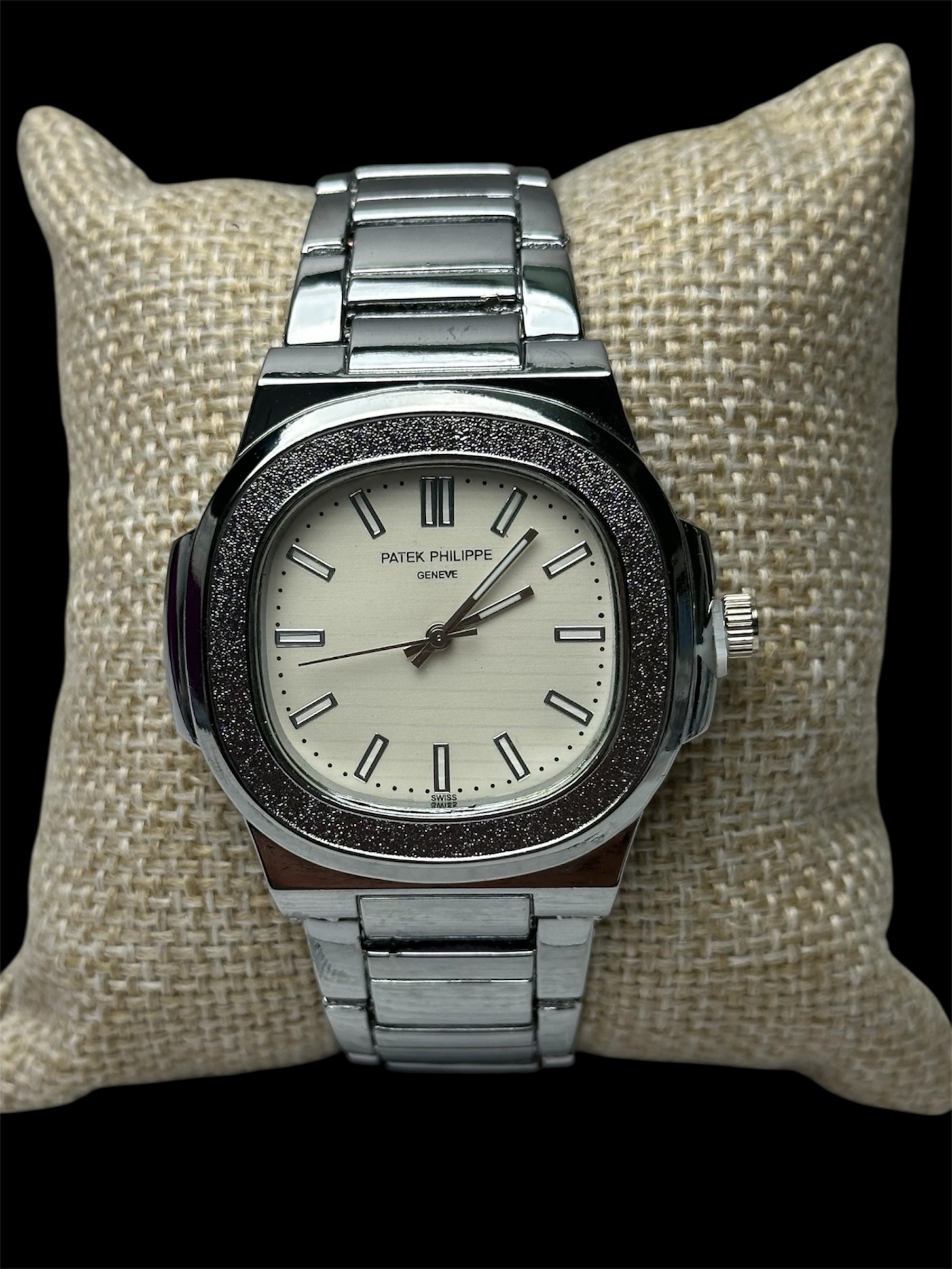 Reloj PP Plata Crema