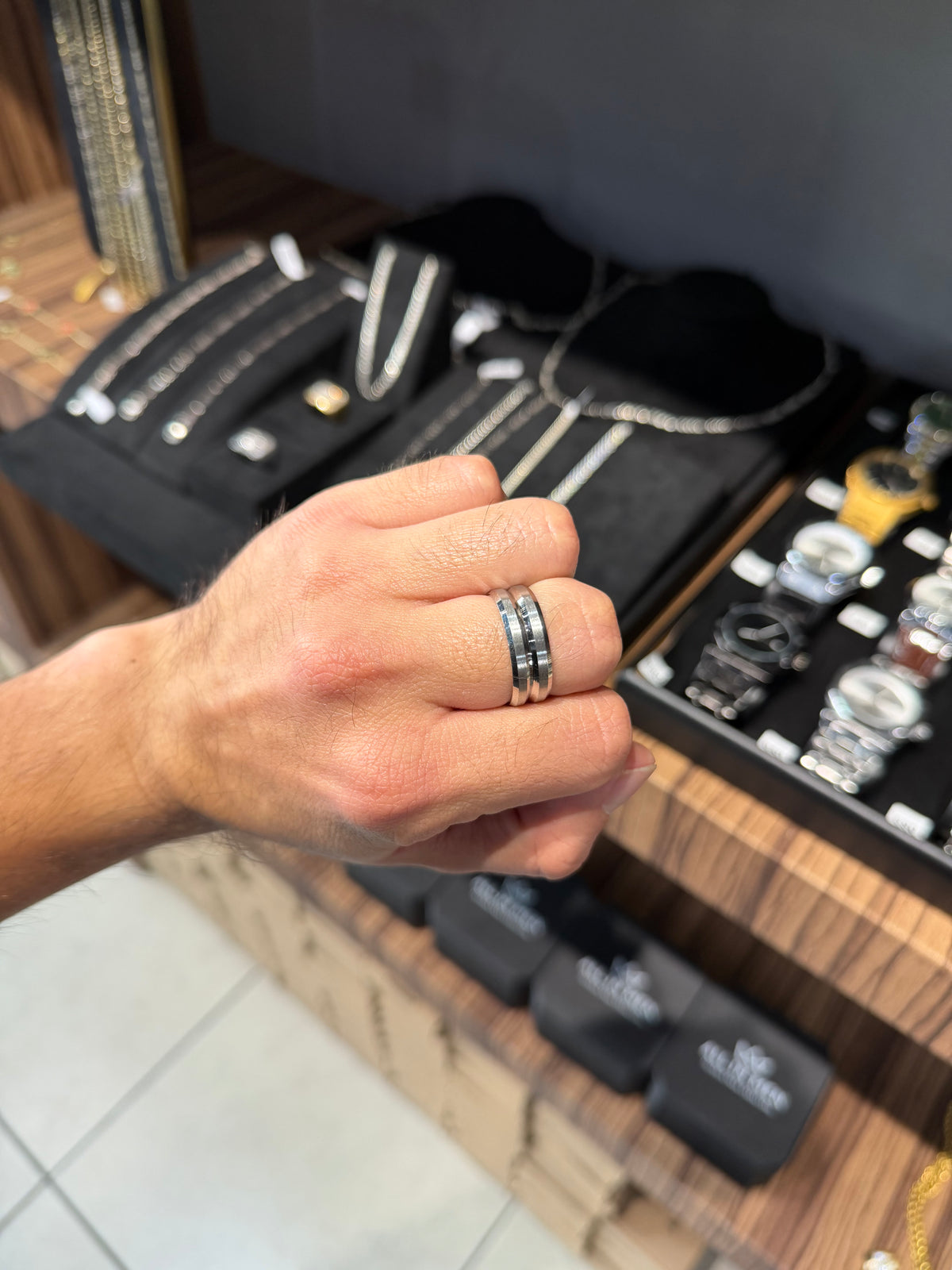 Anillo Plata Rayas Liso