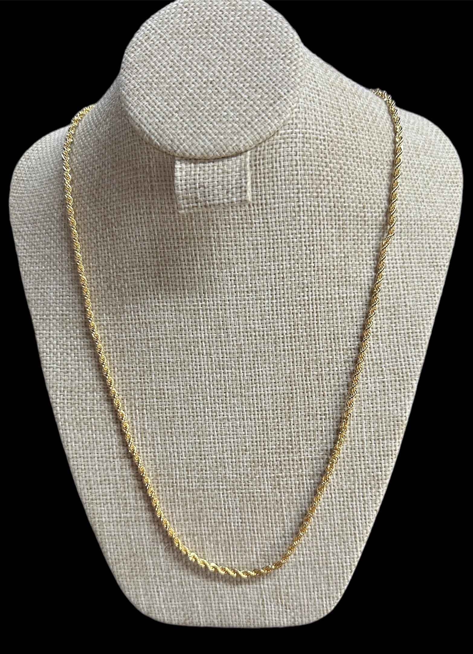 Cadena Torzal Dorada Chapa de Oro 2 mm