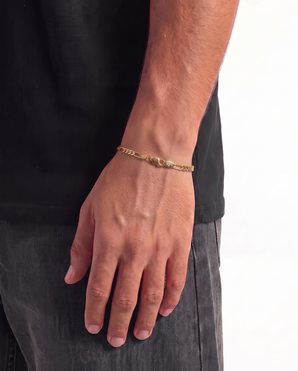 Pulsera Crtr 4 mm Oro Laminado 18 K