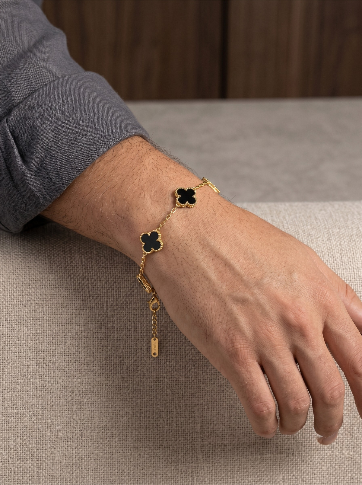 Pulsera VC Negra Acero Inoxidable