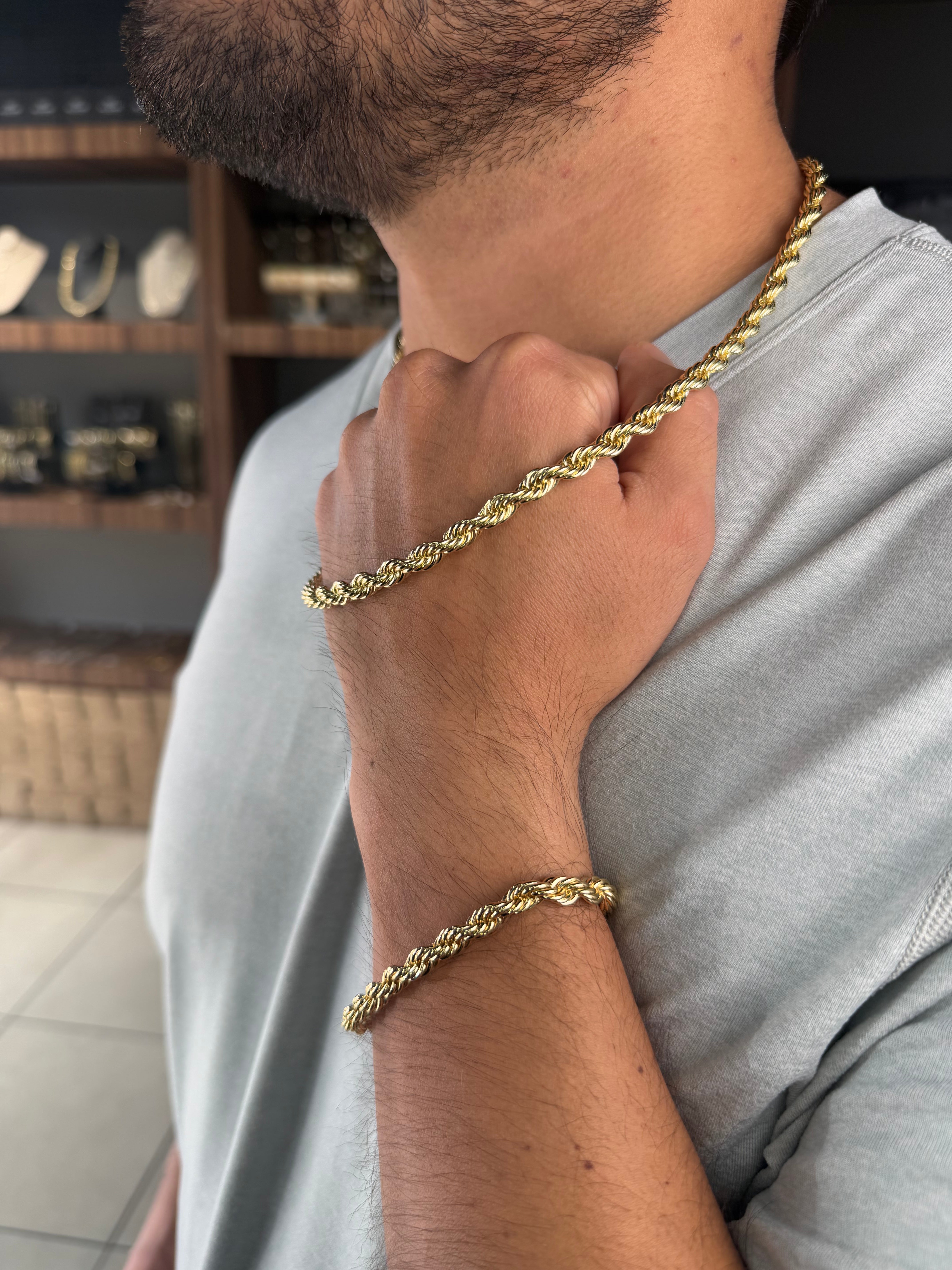 Set Torzal 6 mm Oro Laminado 18 K