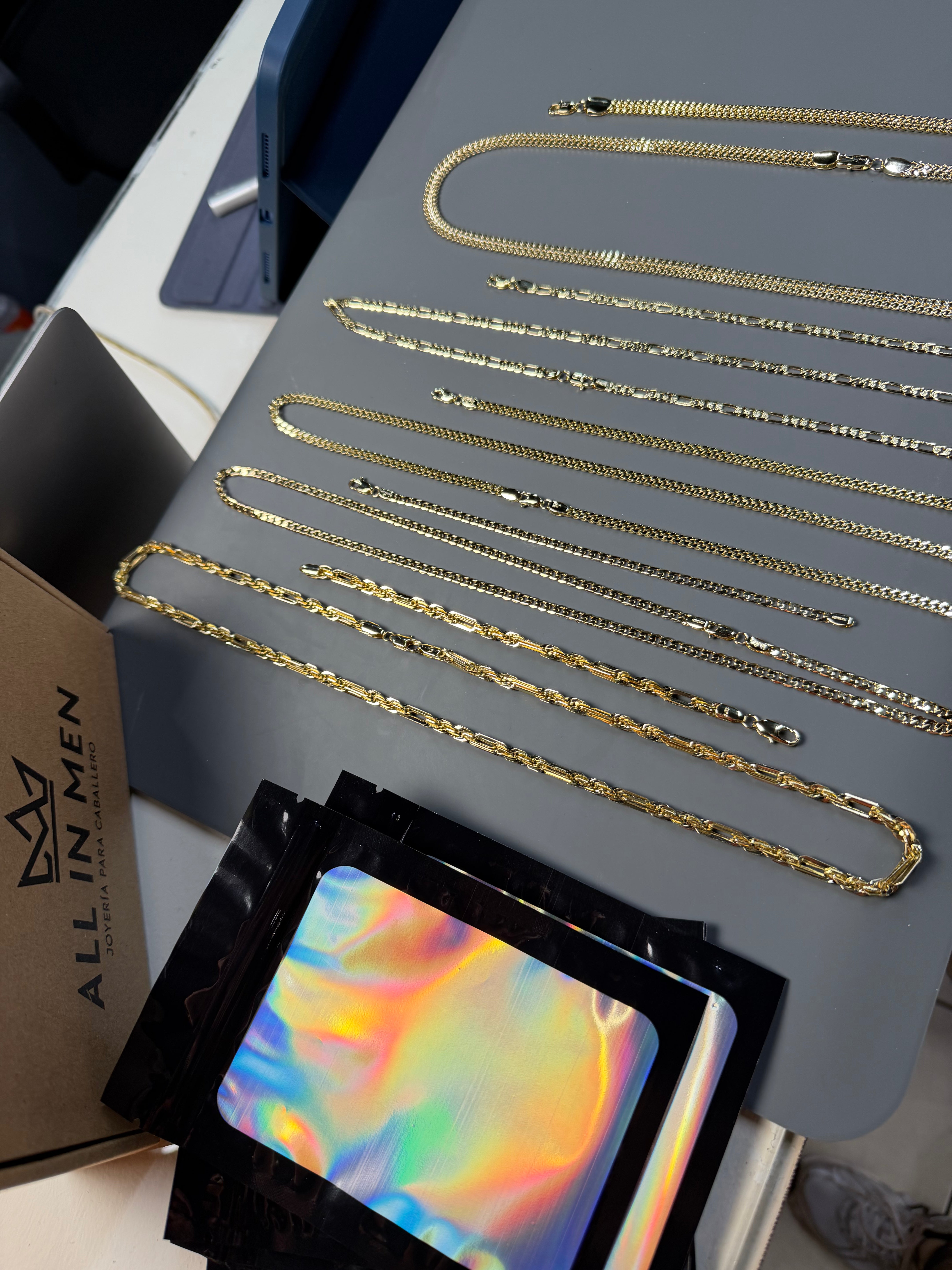 5 Conjuntos de Oro Laminado 18 K