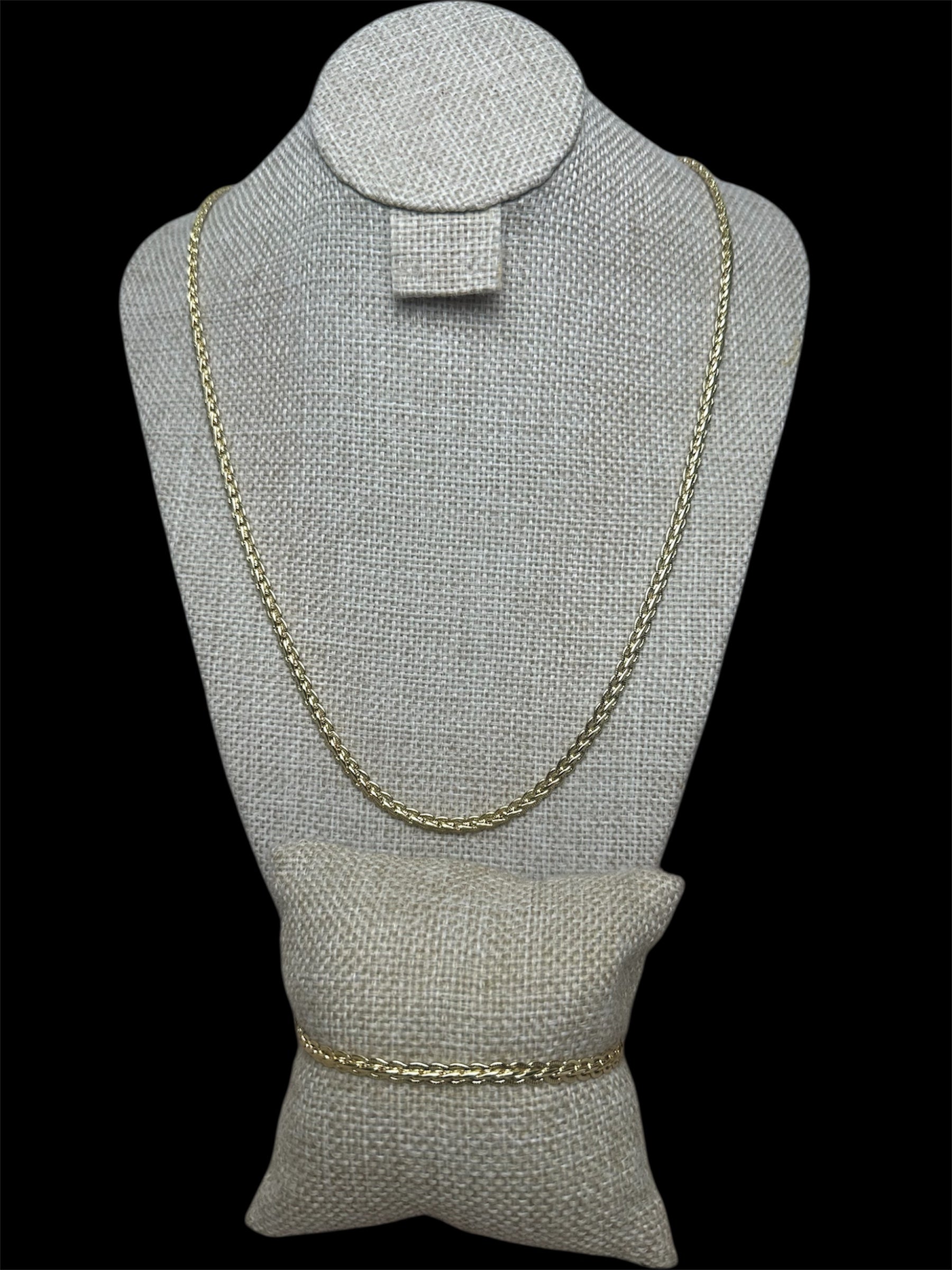 Set Spiga 3.3 mm Oro Laminado 18 K