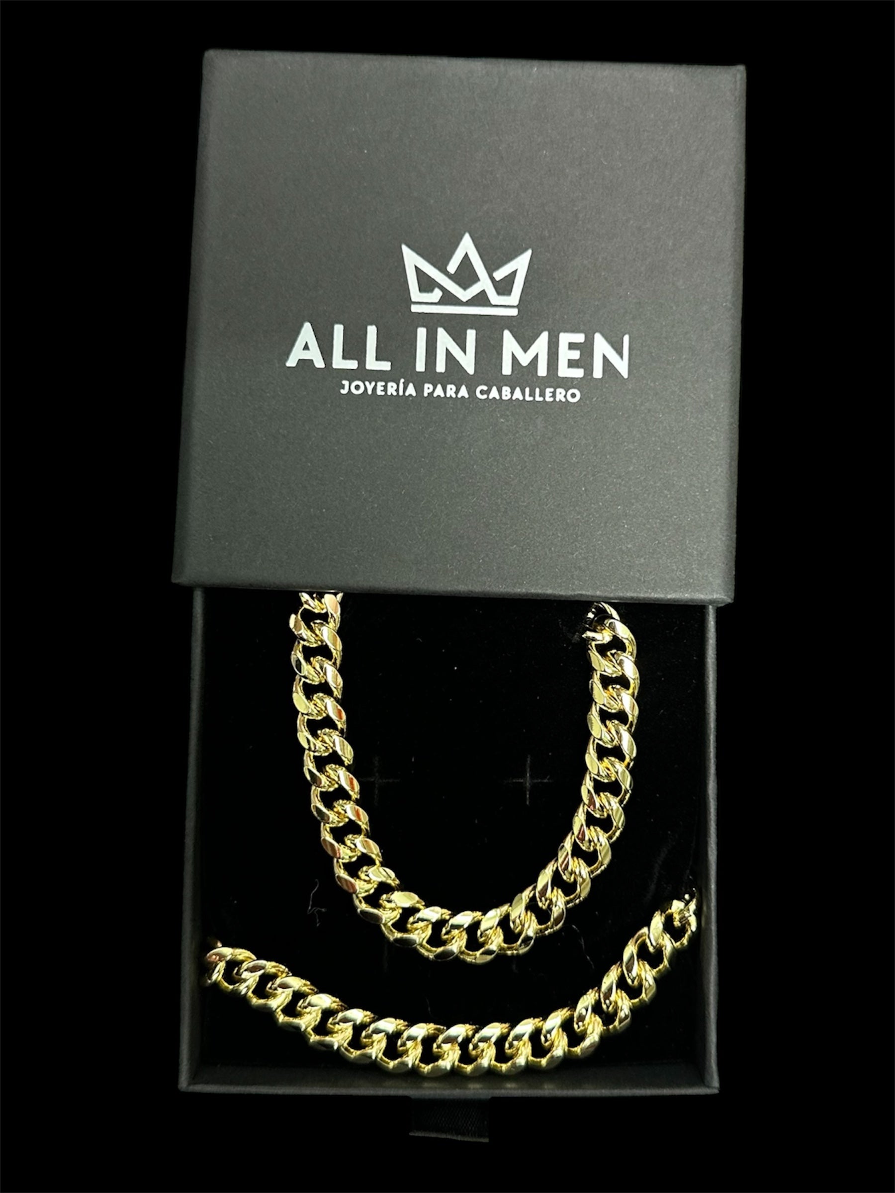 Set Cubano 8 mm Oro Laminado 18 K