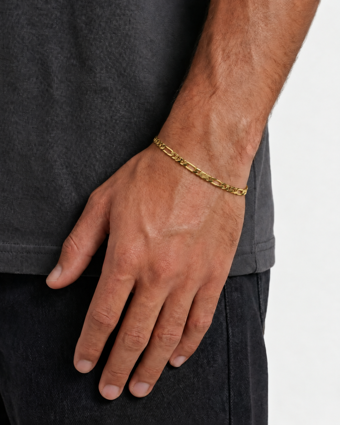 Pulsera Crtr Plana 2 mm Oro Laminado 18 K