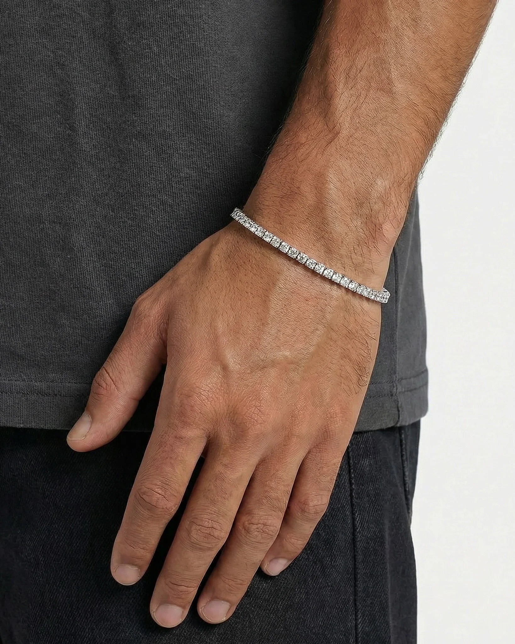 Pulsera Tenis 3 mm Acero Inoxidable