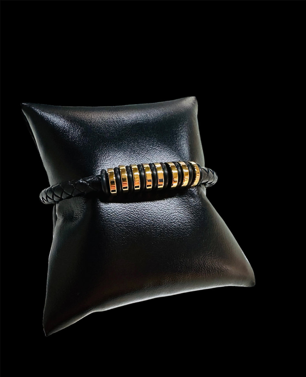 Pulsera Negra Circulos