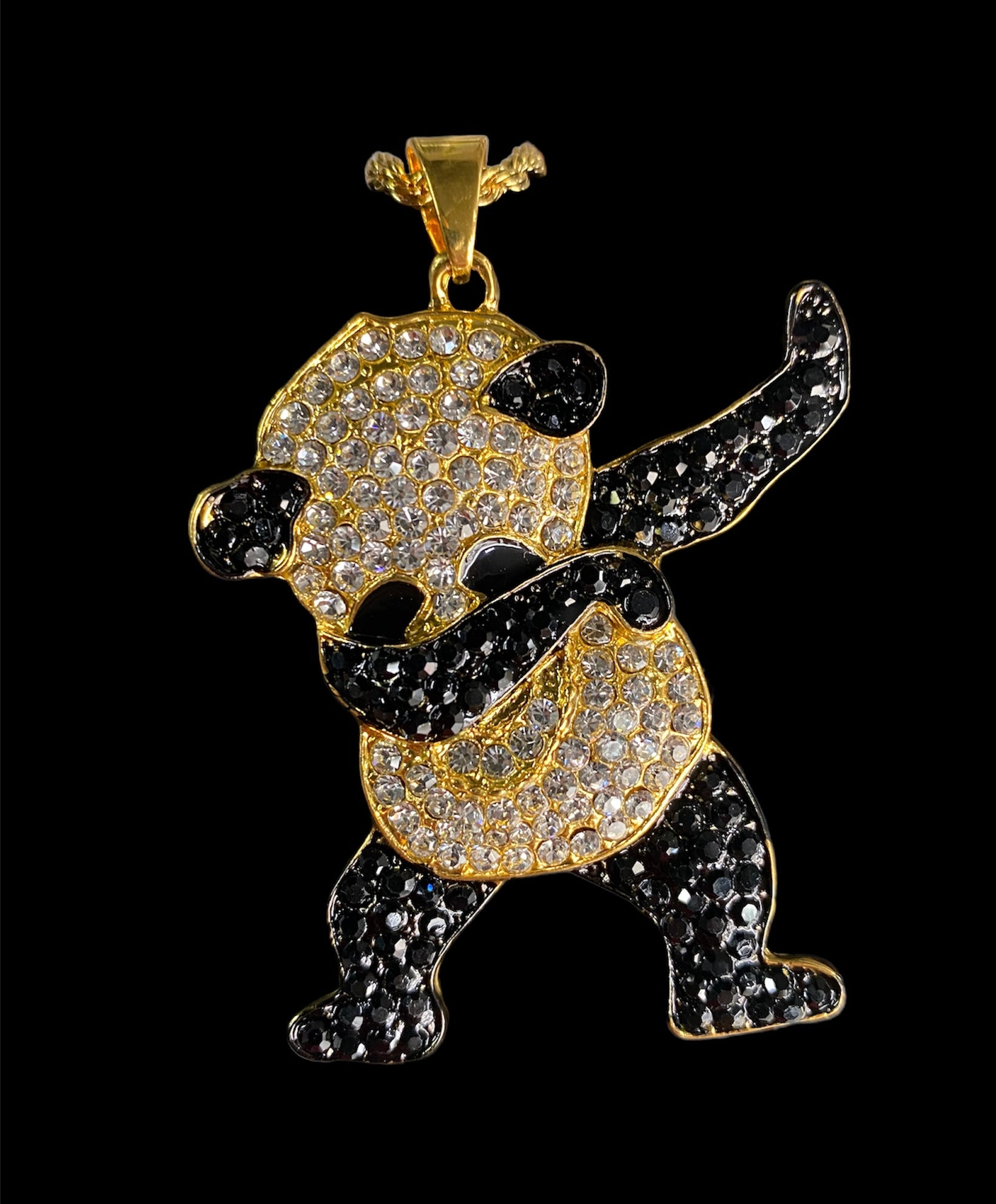 Cadena Con Dije Panda Dorado