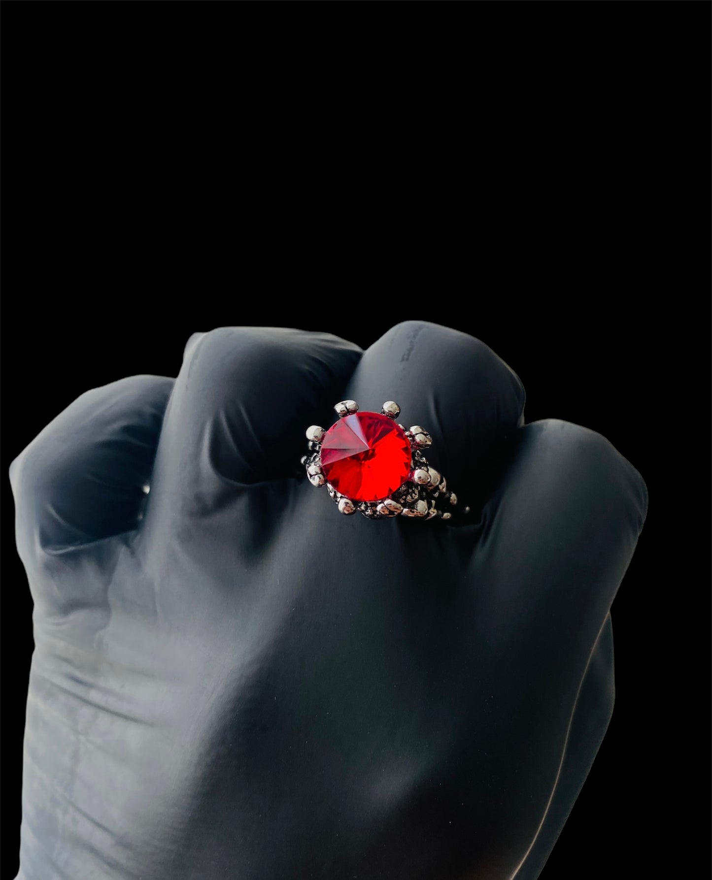 Anillo Rubí Roja Grande