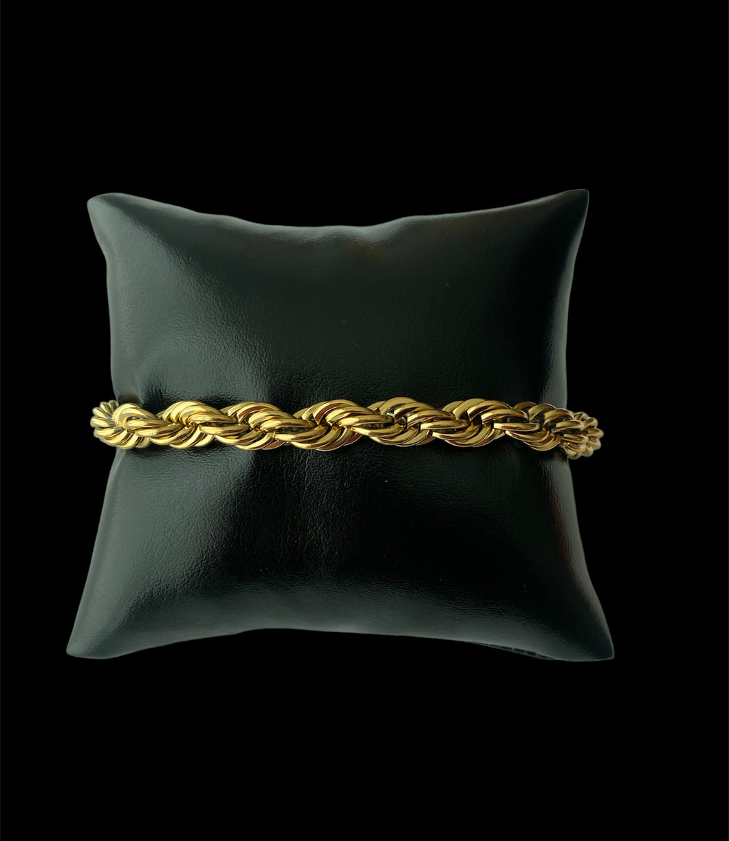 Pulsera Torzal Dorada Extra Gruesa